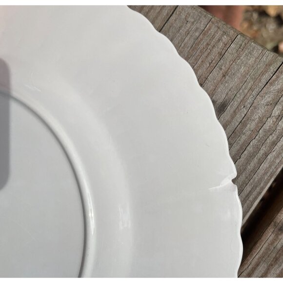 J&G Meakin Chatsworth Ironstone Dinner Plates Set Of 3 Vintage White Ribbed Desi - Picture 6 of 15